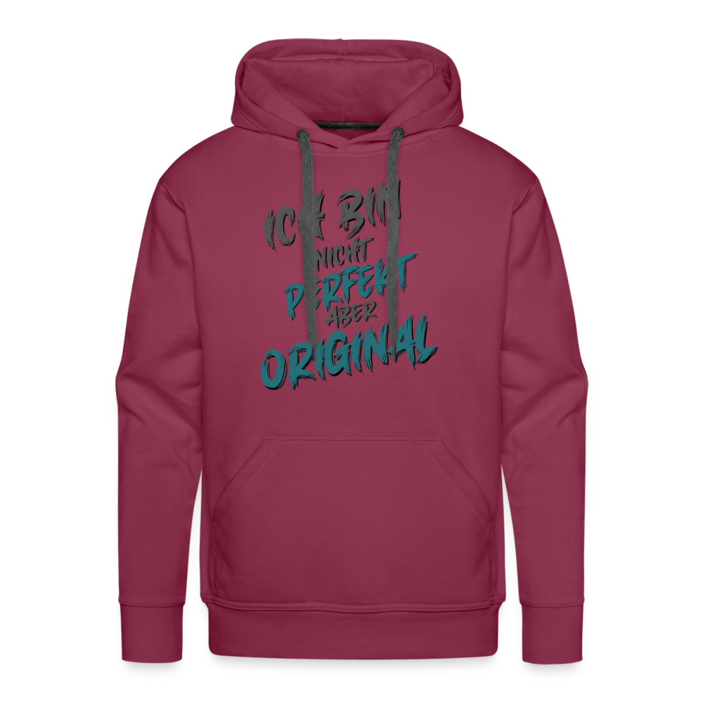Ich bin nicht perfekt Premium Hoodie - Bordeaux