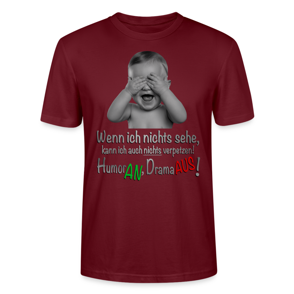 Humor AN, Drama AUS - Shirt - Burgunderrot