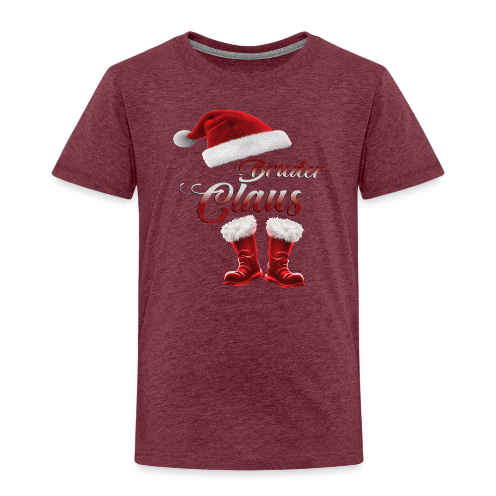 Bruder Claus Kinder T-Shirt - Bordeauxrot meliert
