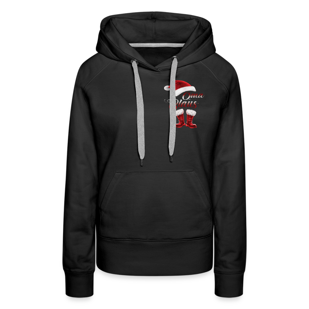 Oma Claus Premium Hoodie - Schwarz