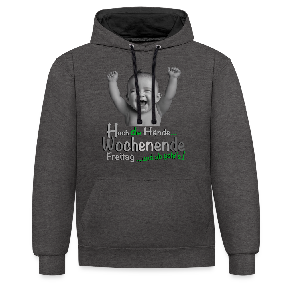 Hoch die Hände Wochenende Hoodie - Anthrazit/Schwarz