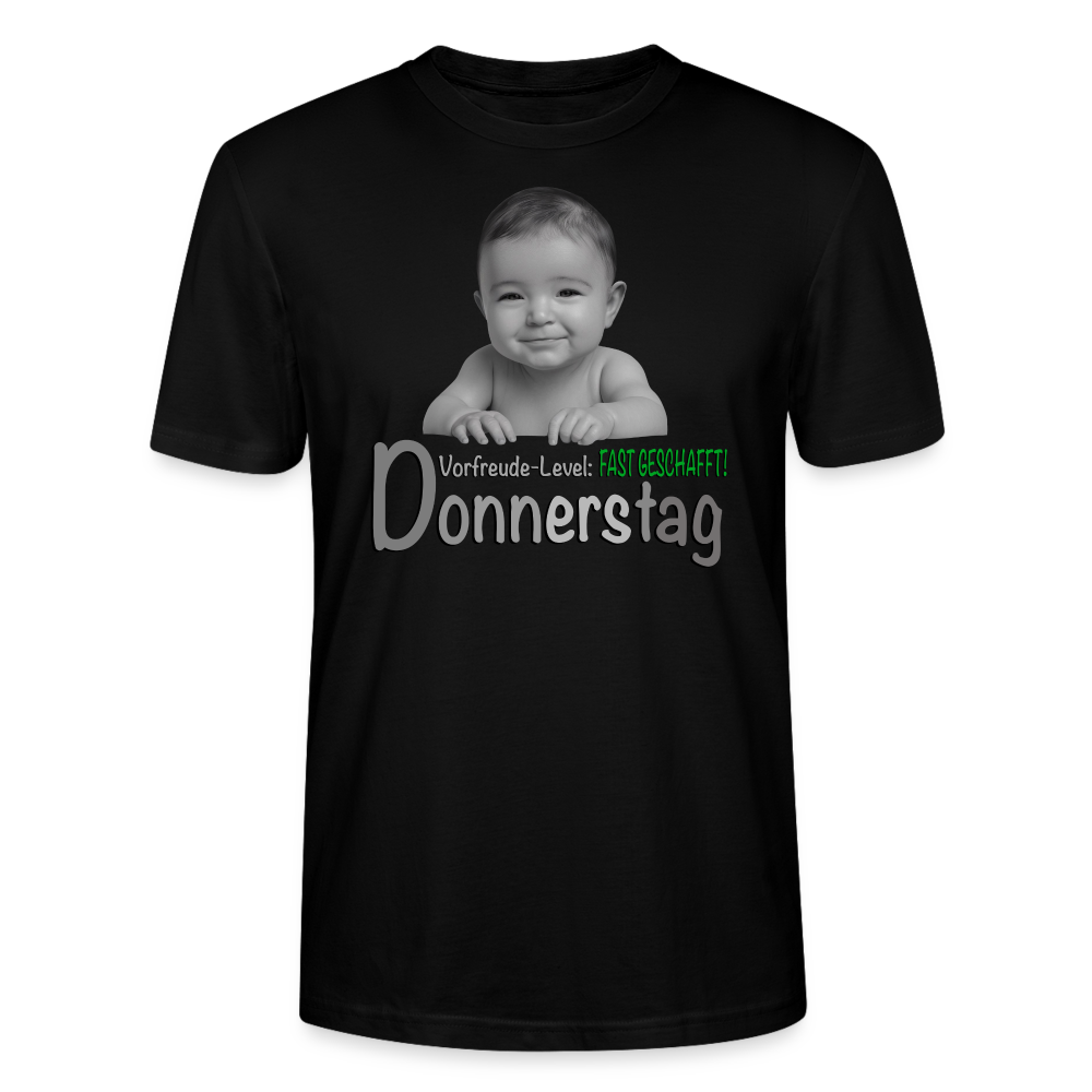 Donnerstag- Vorfreude-Level - T-Shirt - Schwarz
