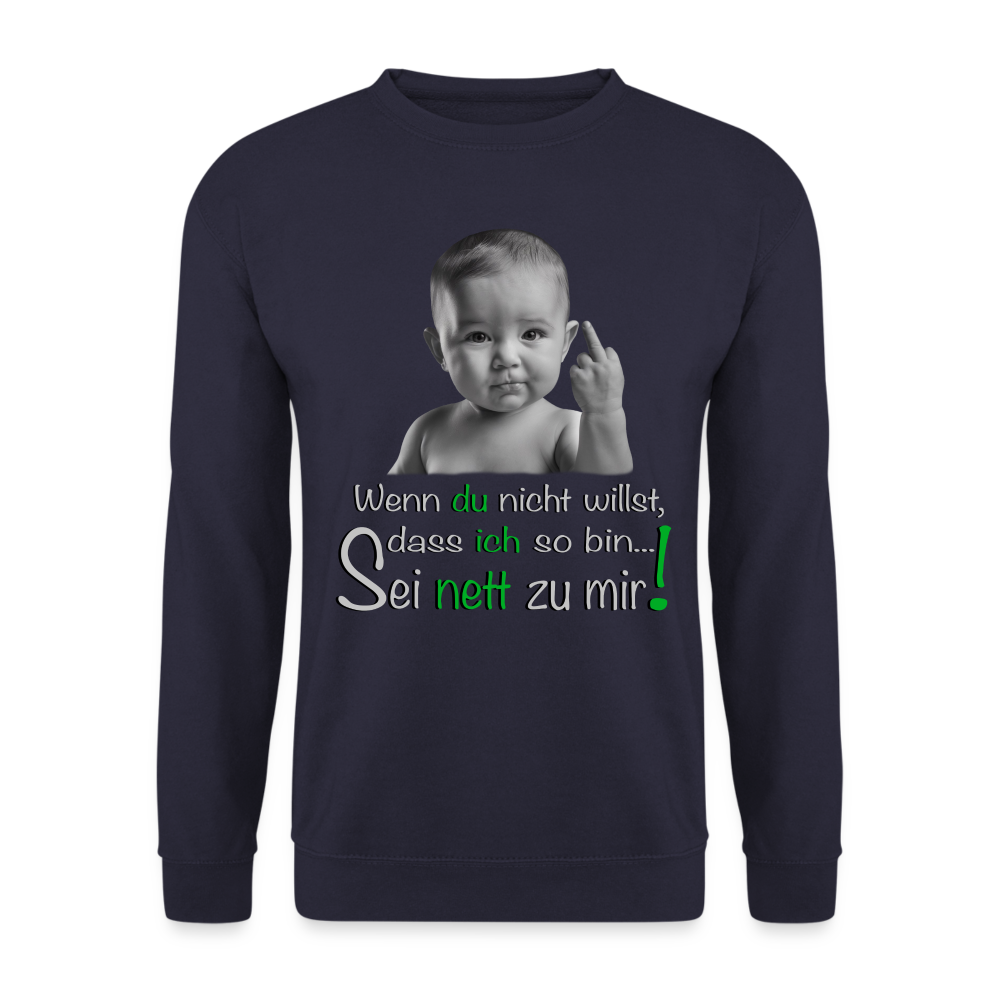 Sei nett zu mir Pulli - Navy