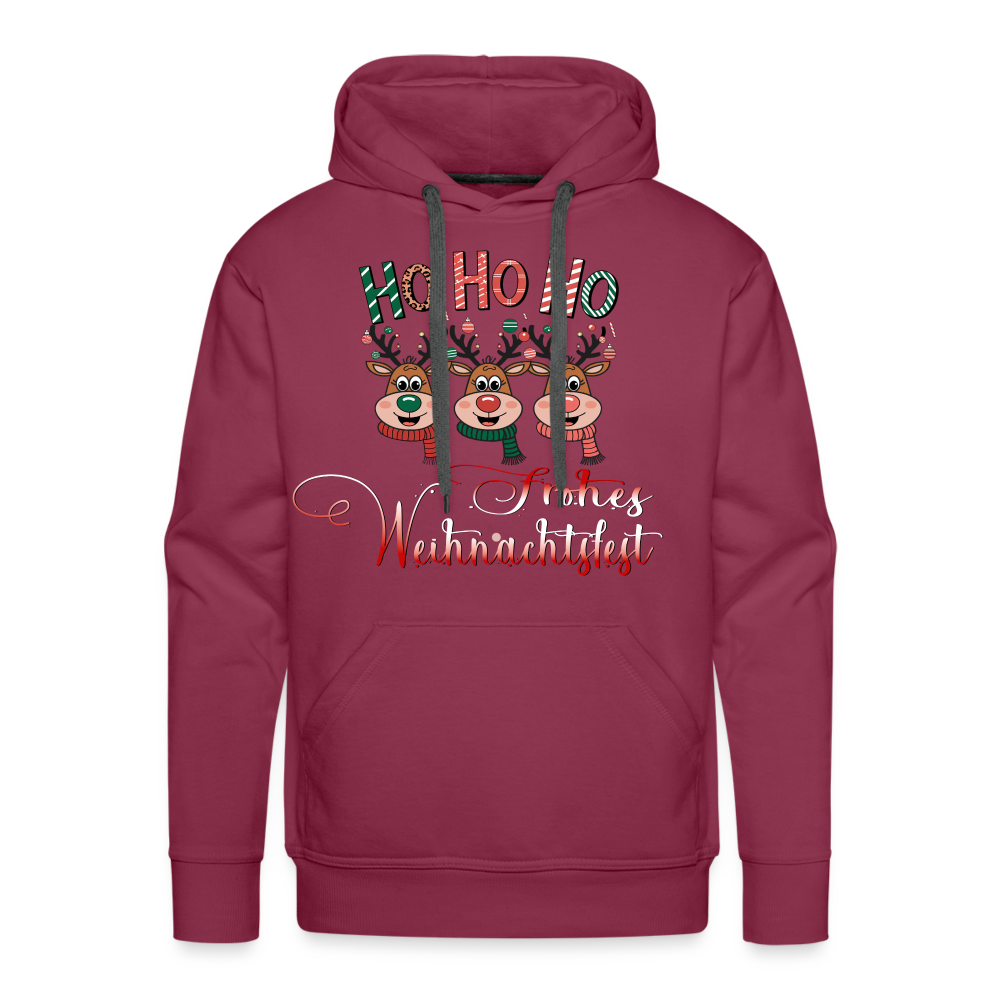 Frohes Weihnachtsfest Premium Hoodie - Bordeaux