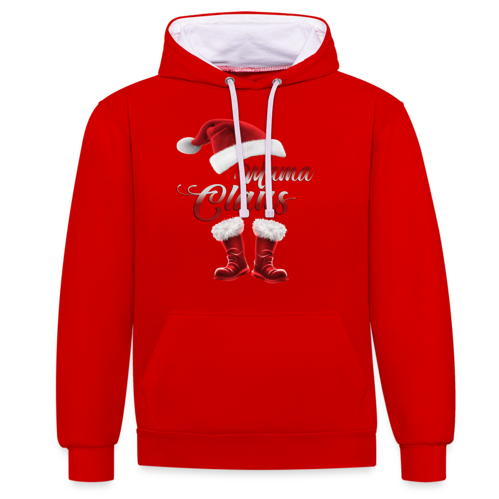 Mama Claus Hoodie - Rot/Weiß