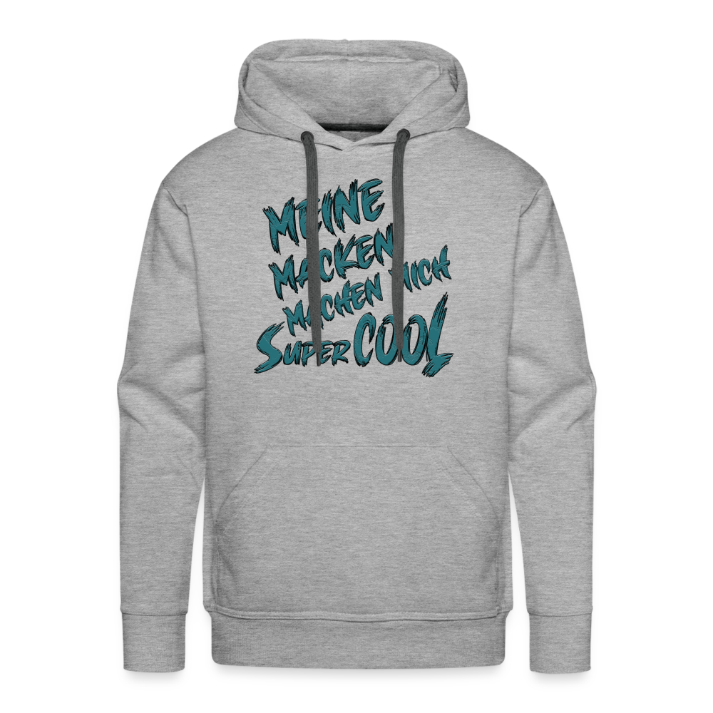 Super coole Macken Premium Hoodie - Grau meliert