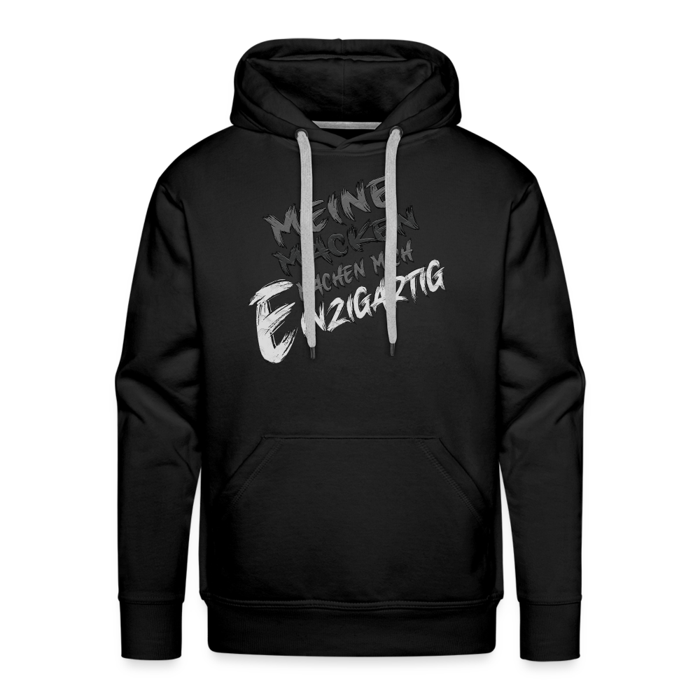 Einzigartige Macken Premium Hoodie - Schwarz