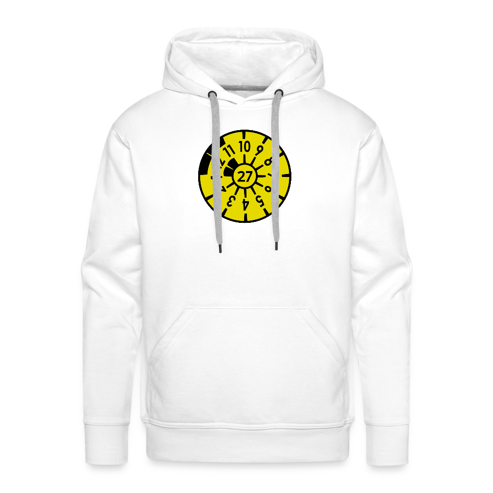 Lustiger TÜV-Plaketten Hoodie – Das Must-have für jeden Autofan - Weiß