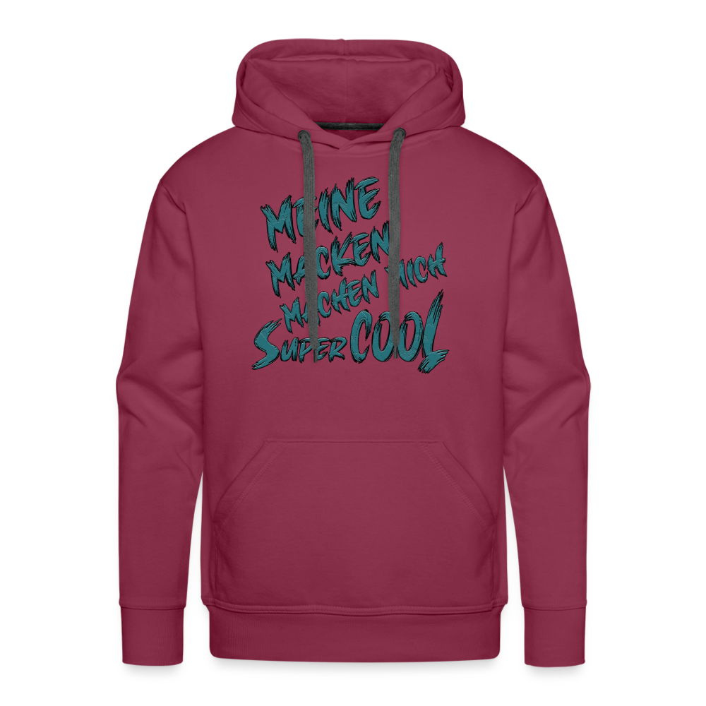 Super coole Macken Premium Hoodie - Bordeaux