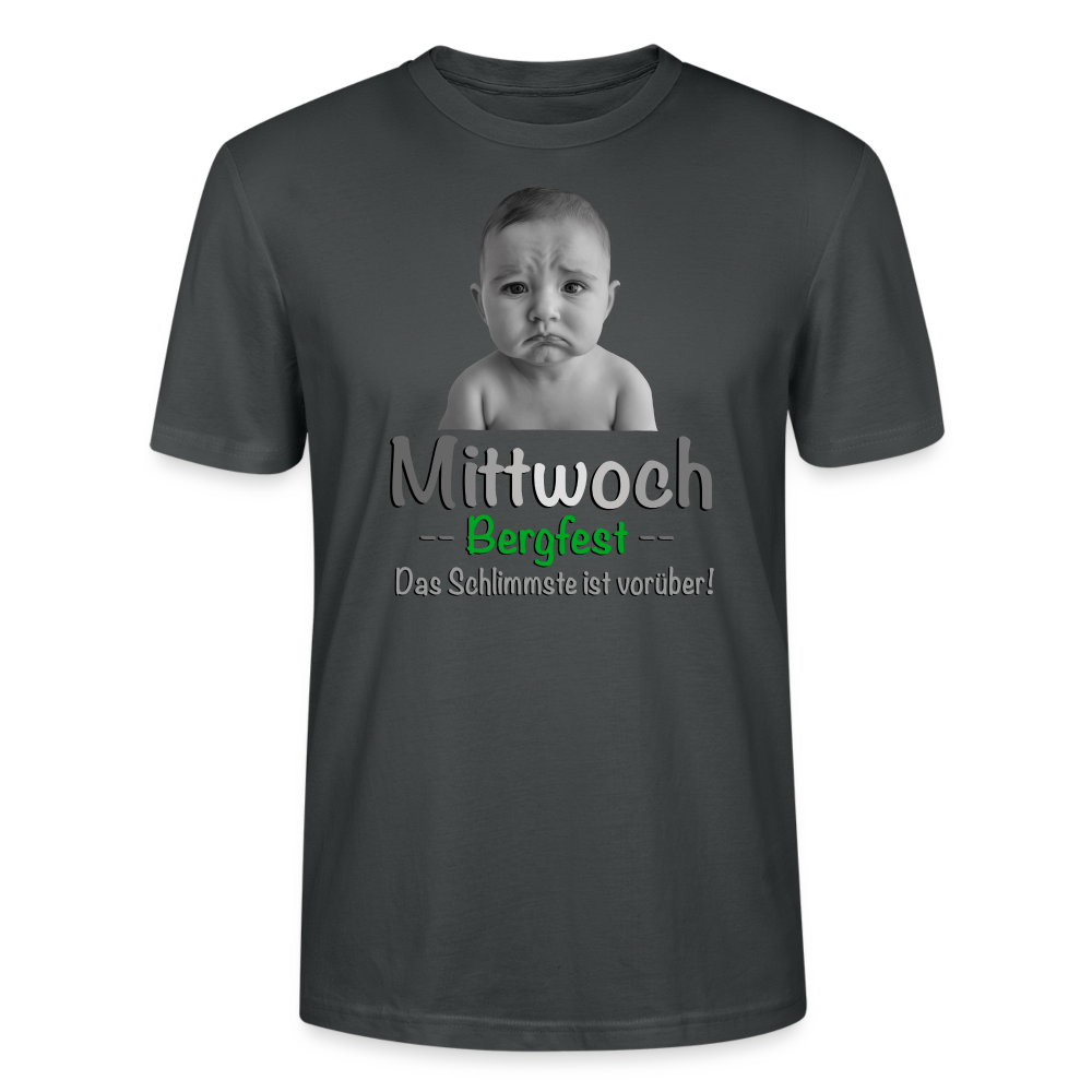 Mittwoch, endlich Bergfest - T-Shirt - Anthrazit