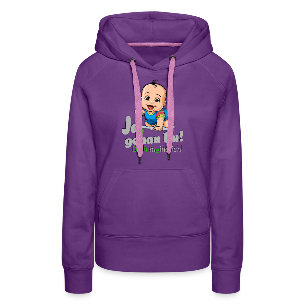 Ja gJa genau duenau Du - Premium Hoodie - Purple