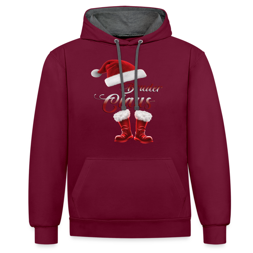 Bruder Claus Hoodie - Weinrot/Anthrazit