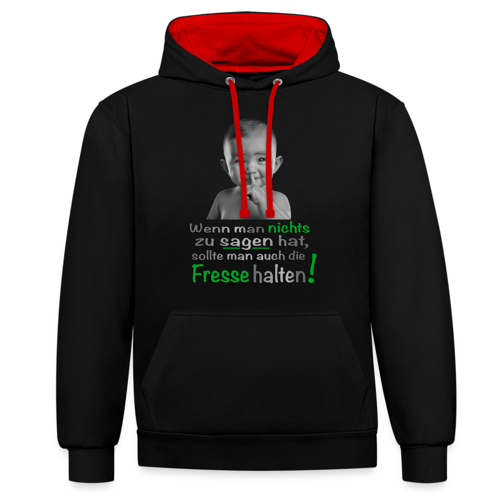Hoodie mit provokantem Design - Schwarz/Rot