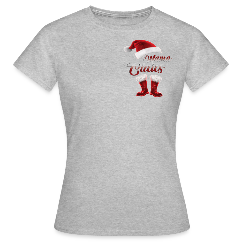 Santa „Mama“ Claus Shirt 🎅🎄 – Festlicher Style für die ganze Familie - Grau meliert