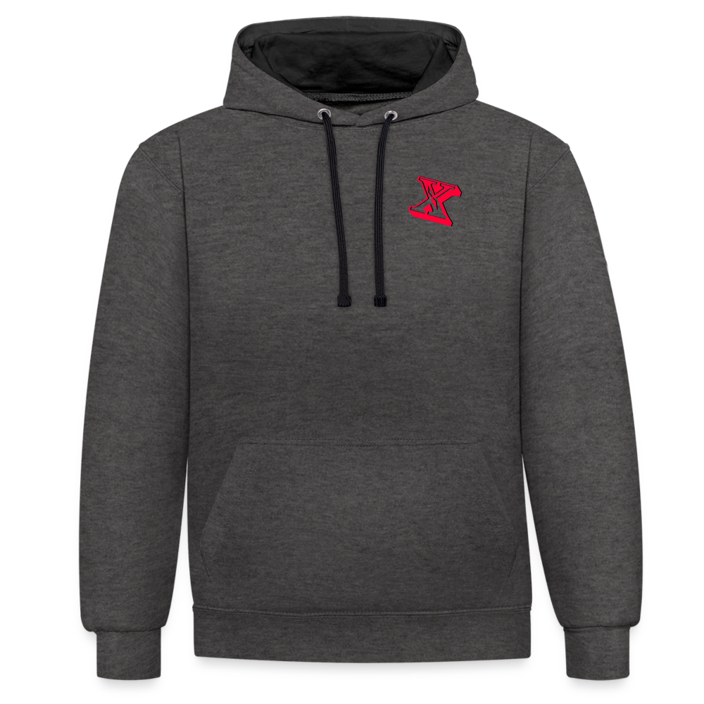 Cooler Freizeit Hoodie - Anthrazit/Schwarz