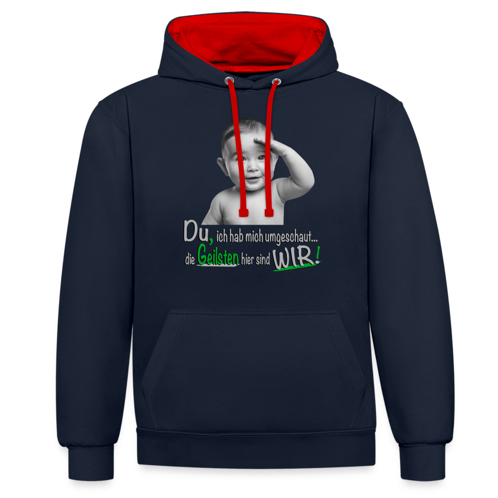 Alles richtig gemacht - Premium Hoodie 😉 - Navy/Rot