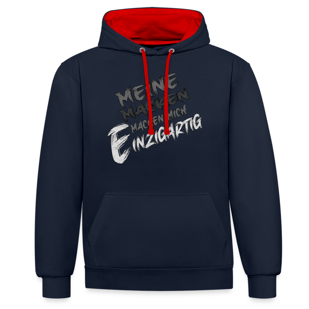 Einzigartige Macken - Navy/Rot