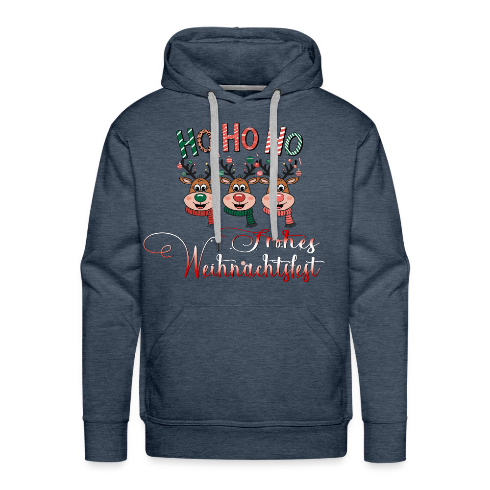 Frohes Weihnachtsfest Premium Hoodie - Jeansblau