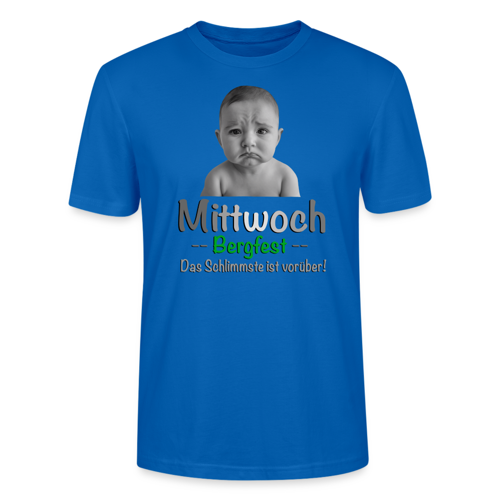 Mittwoch, endlich Bergfest - T-Shirt - Pfauenblau