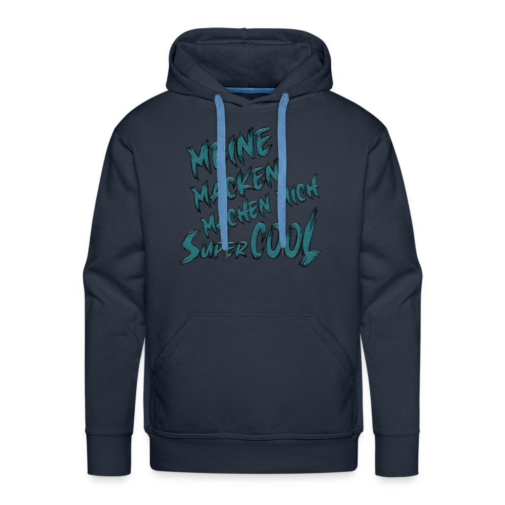 Super coole Macken Premium Hoodie - Navy
