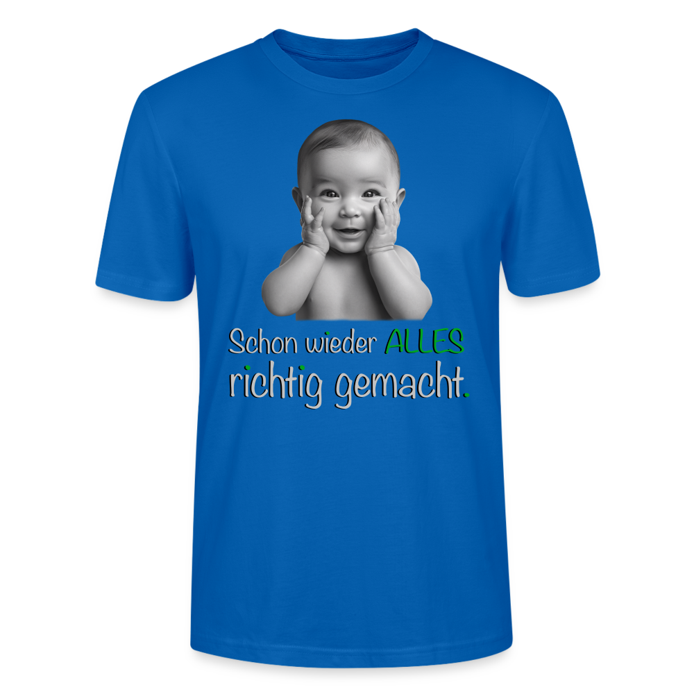 Das ,,Alles richtig gemacht'' Shirt - Pfauenblau