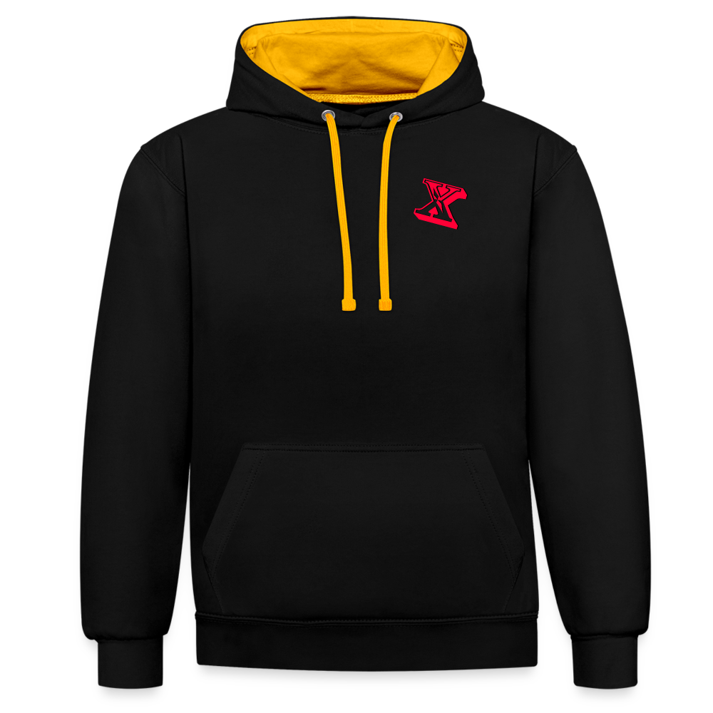 Cooler Freizeit Hoodie - Schwarz/Gold