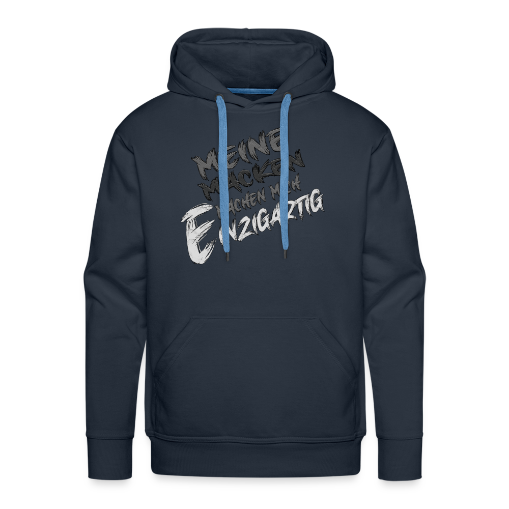 Einzigartige Macken Premium Hoodie - Navy