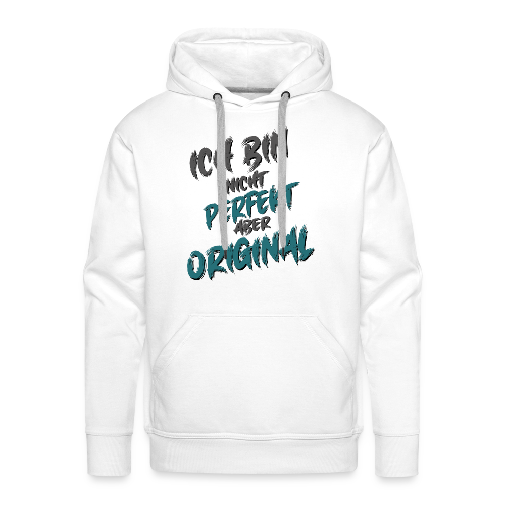 Ich bin nicht perfekt Premium Hoodie - Weiß