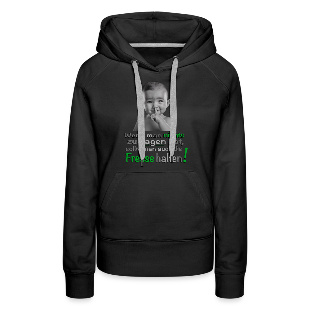 Hoodie mit frechem Statement - Schwarz