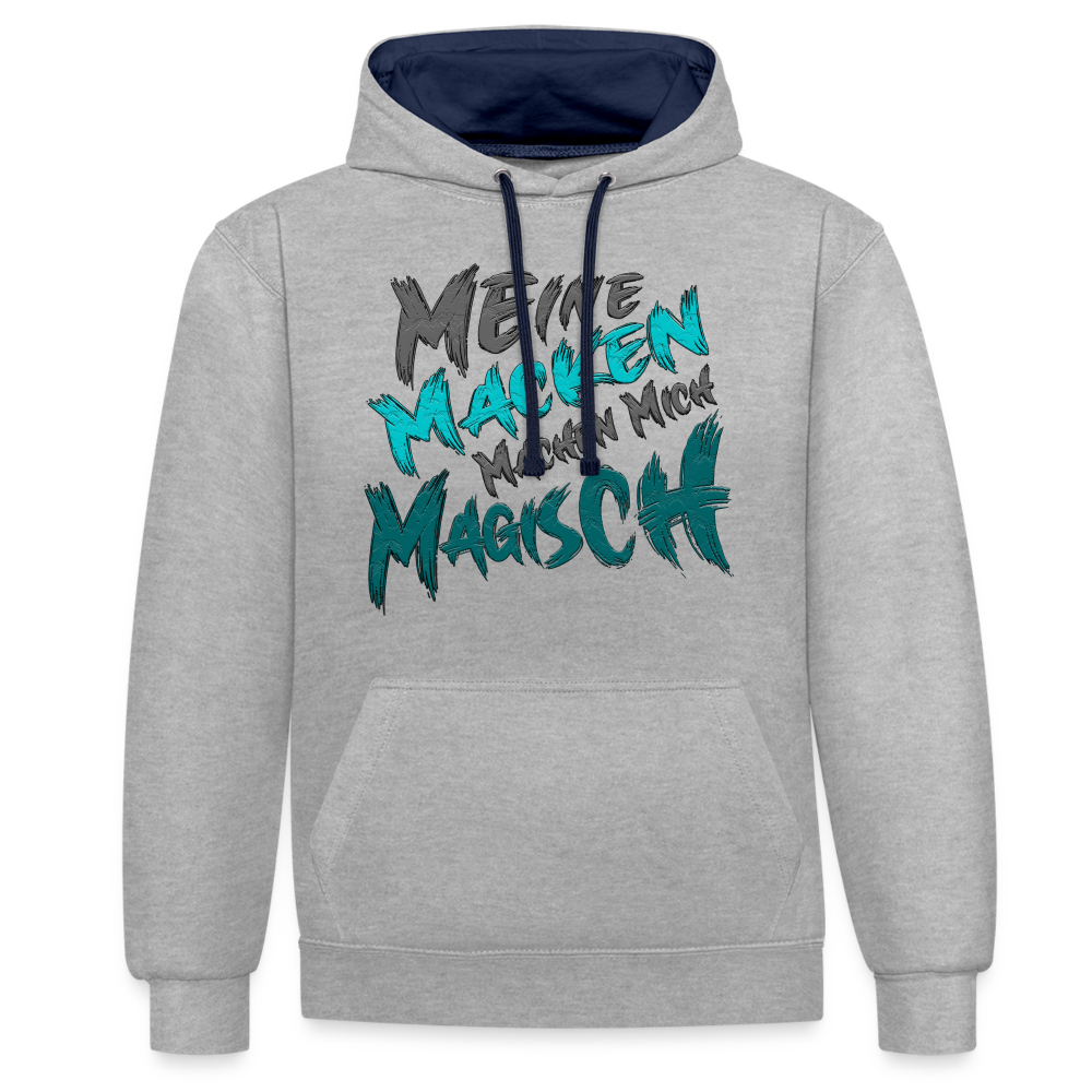 Magische Macken Hoodie - Grau meliert/Navy