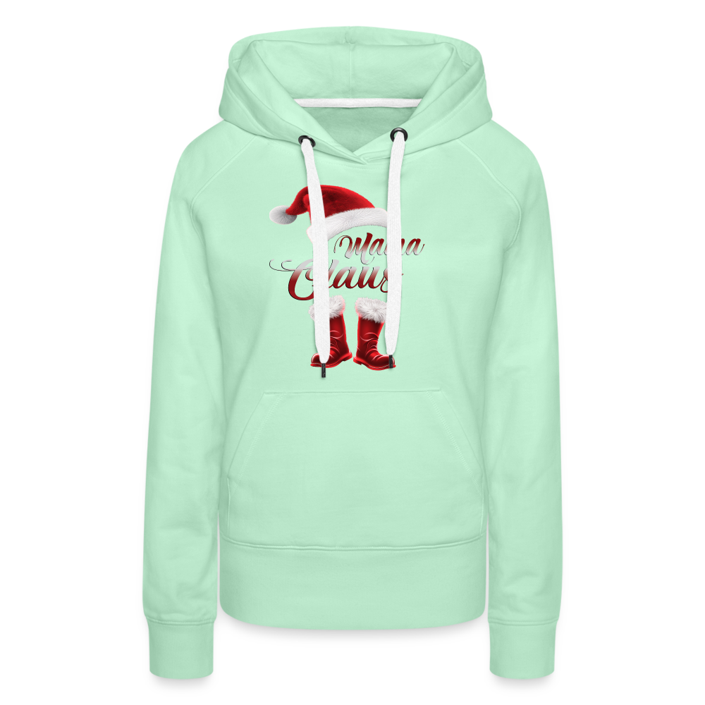 Mama Claus Premium Hoodie - helles Mintgrün