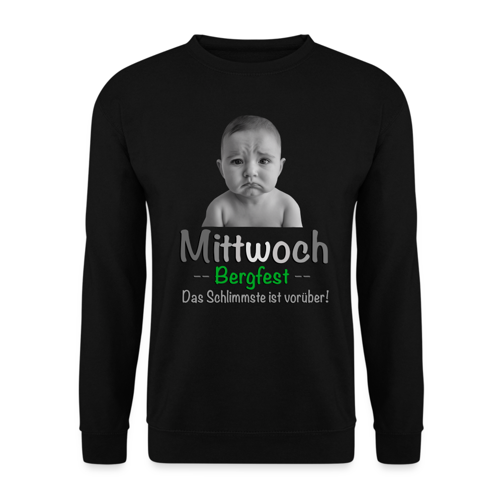 Mittwoch endlich Bergfest Pulli - Schwarz