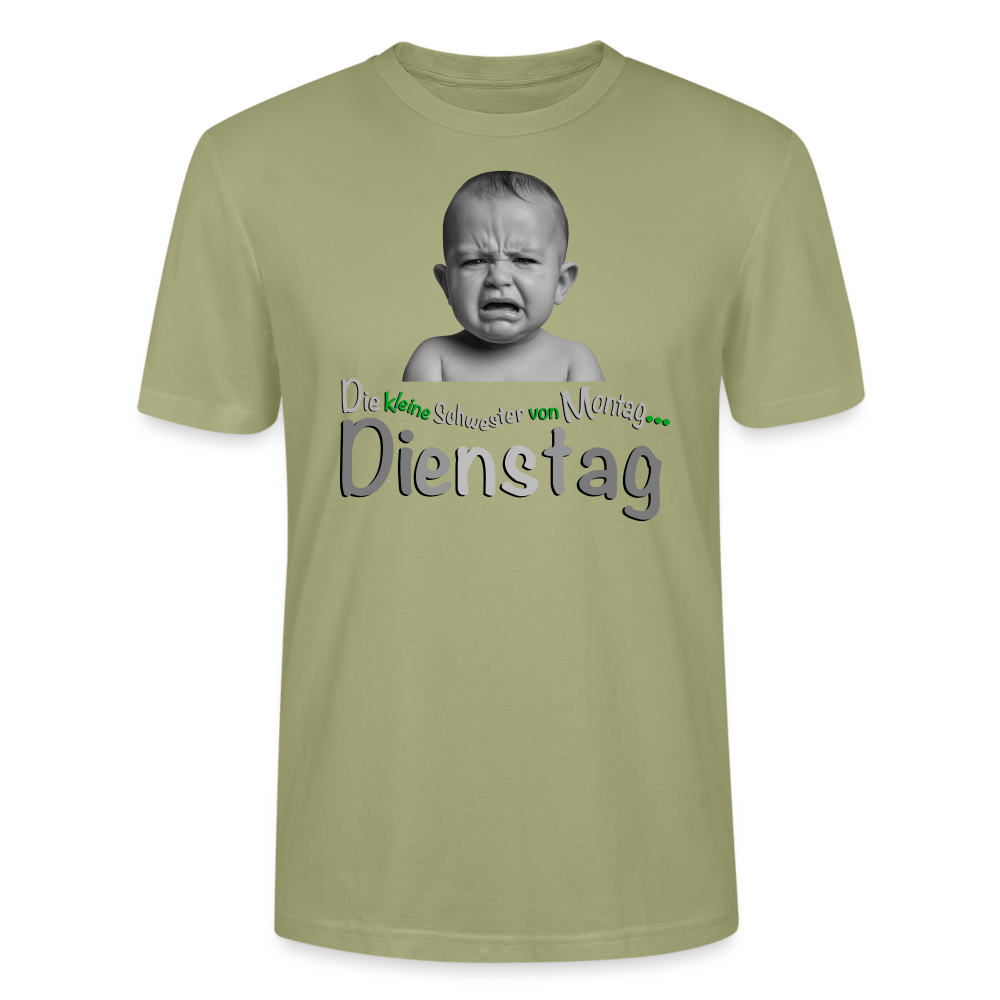 Das T-Shirt für Dienstags - Nebelgrün