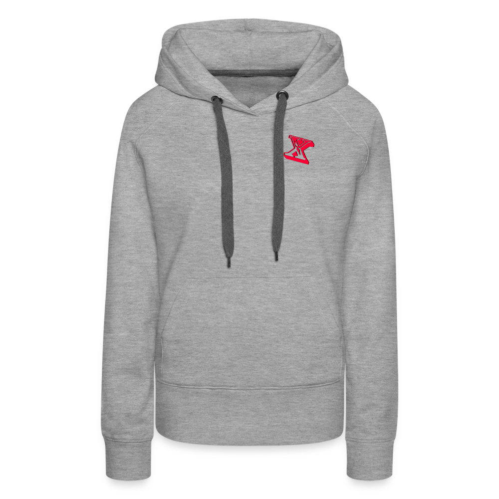 Frauen Freizeit Premium Hoodie - Grau meliert