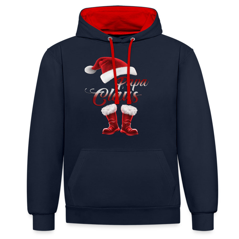 Papa Claus Hoodie - Navy/Rot