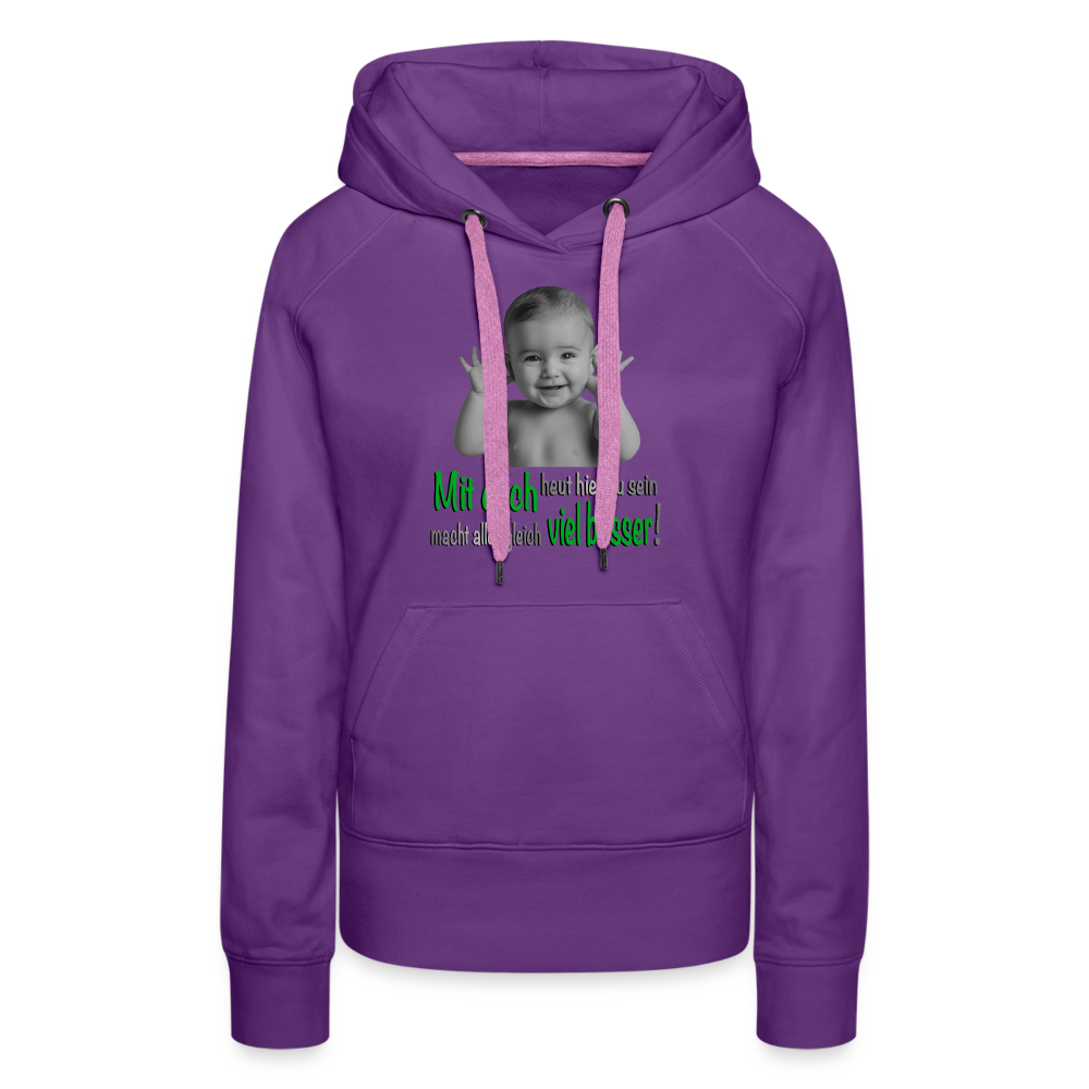 Mit euch viel besser Premium Hoodie - Purple