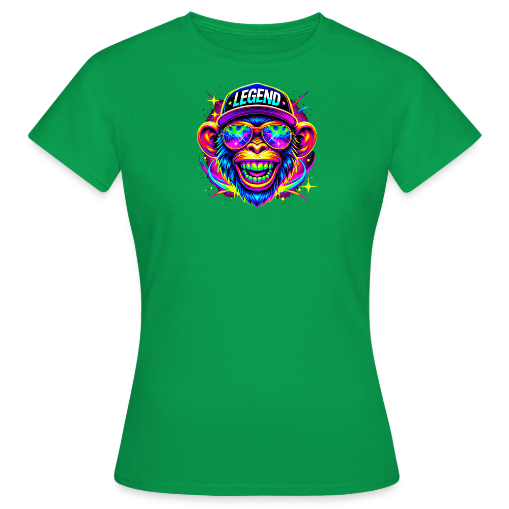 Frauen T-Shirt - lustiges cooles Affen Motiv - Kelly Green