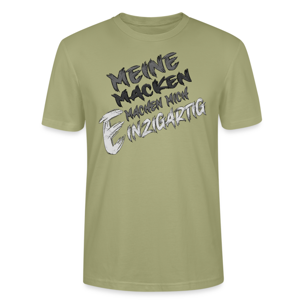 Einzigartige Macken T-Shirt - Nebelgrün