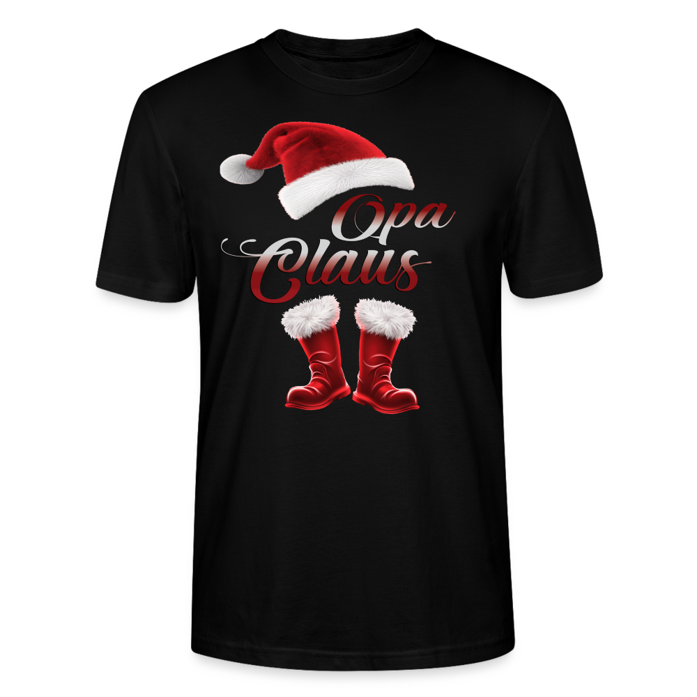 Opa Claus T-Shirt - Schwarz