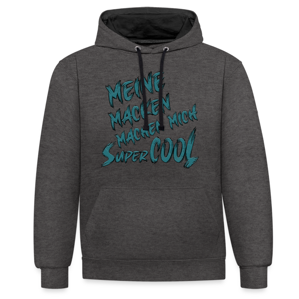 Super colle Macken Hoodie - Anthrazit/Schwarz