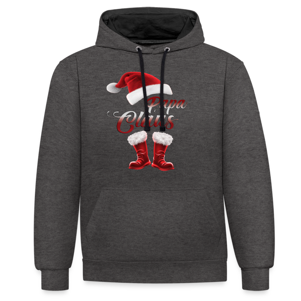 Papa Claus Hoodie - Anthrazit/Schwarz