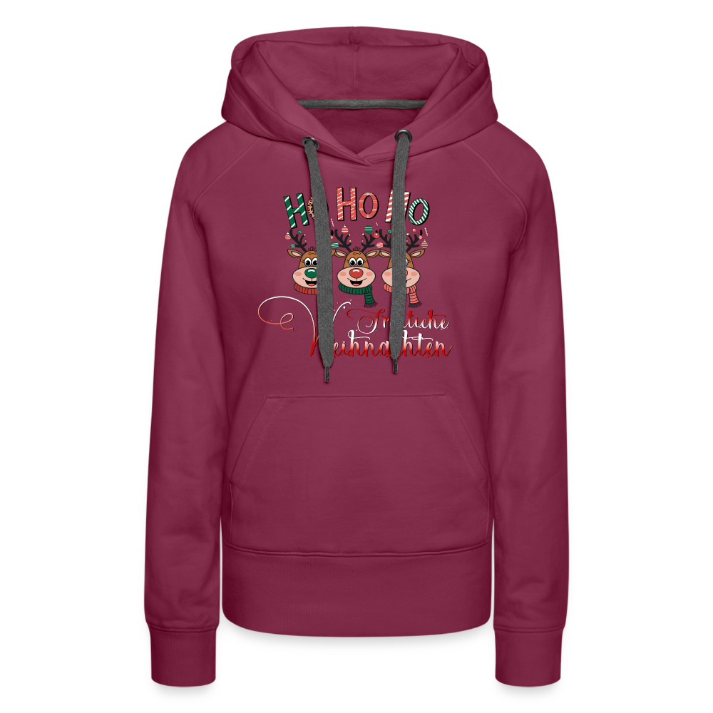 Fröhliche Weihnachten Premium Hoodie - Bordeaux