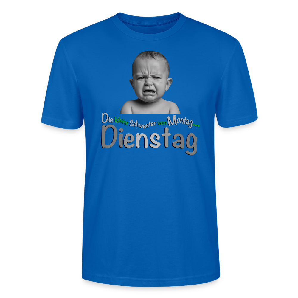 Das T-Shirt für Dienstags - Pfauenblau