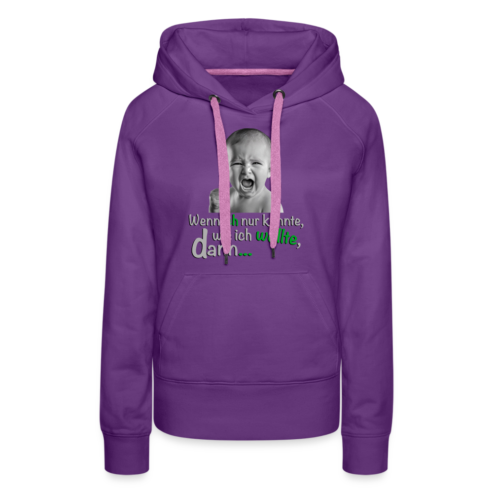 Wenn ich könnte Premium Hoodie - Purple