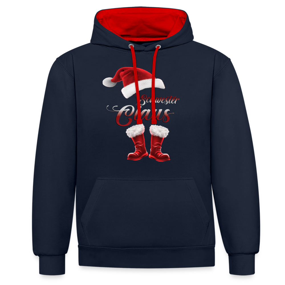 Schwester Claus Hoodie - Navy/Rot