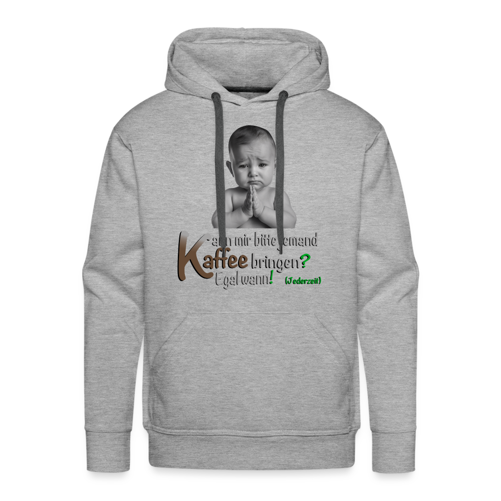 Der Hoodie für kostenlosen Kaffee - Grau meliert