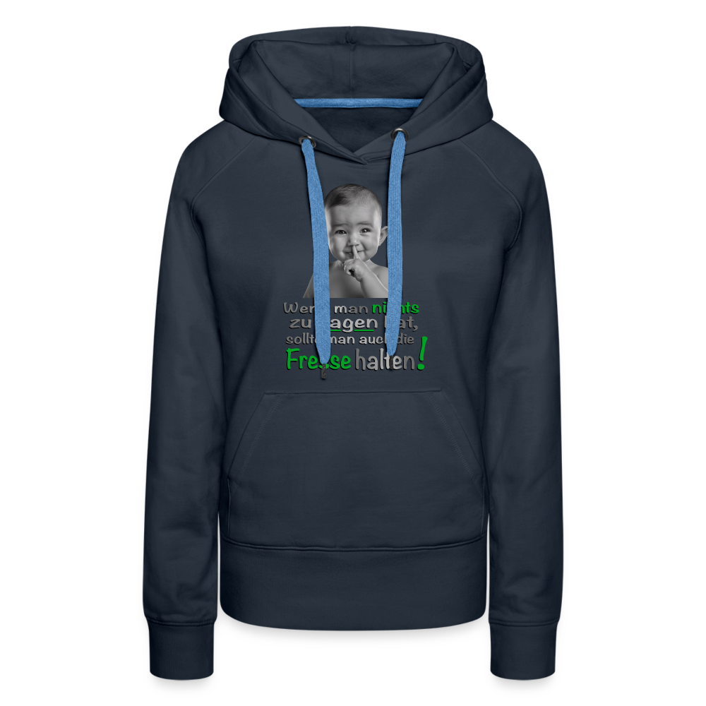 Hoodie mit frechem Statement - Navy