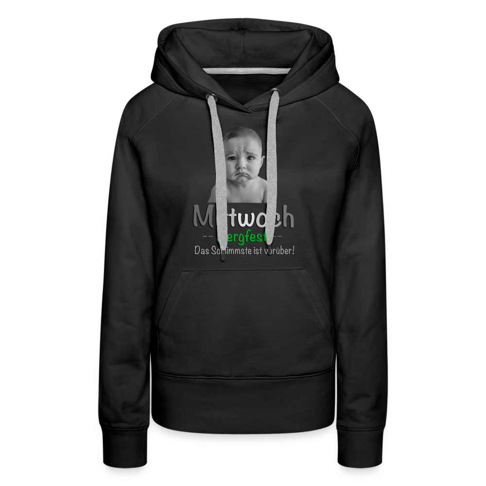 Mittwoch endlich Bergfest Hoodie - Schwarz