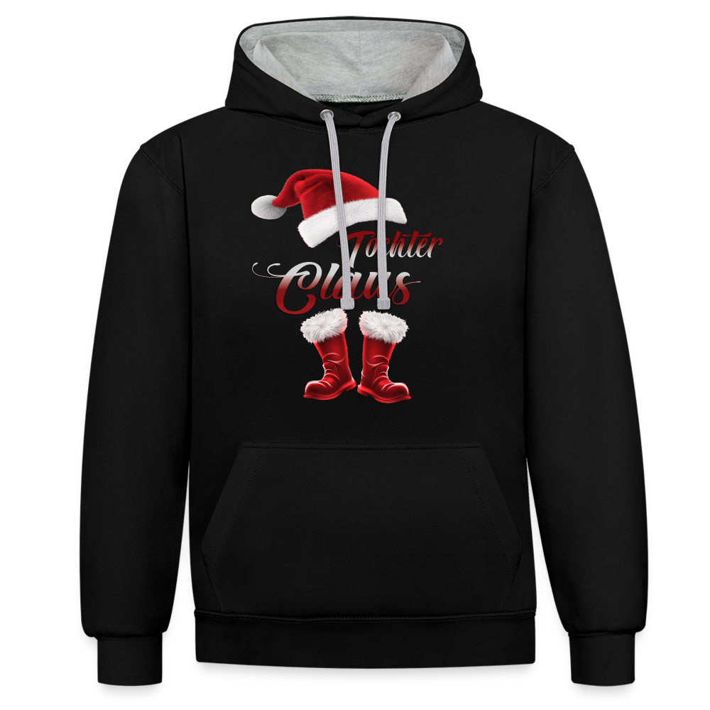 Tochter Claus Hoodie - Schwarz/Grau meliert