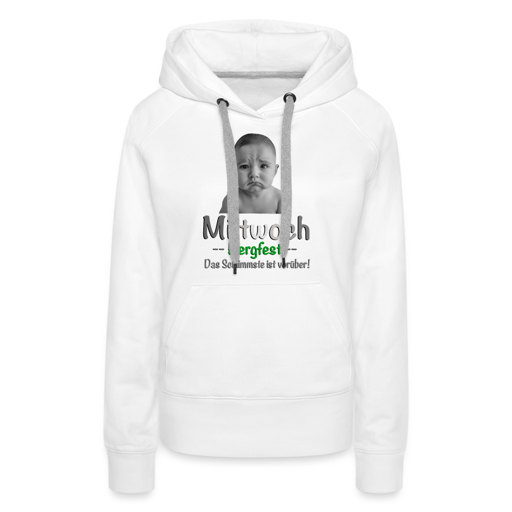 Mittwoch endlich Bergfest Hoodie - Weiß